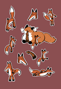 Foxies - Sticker (A6)