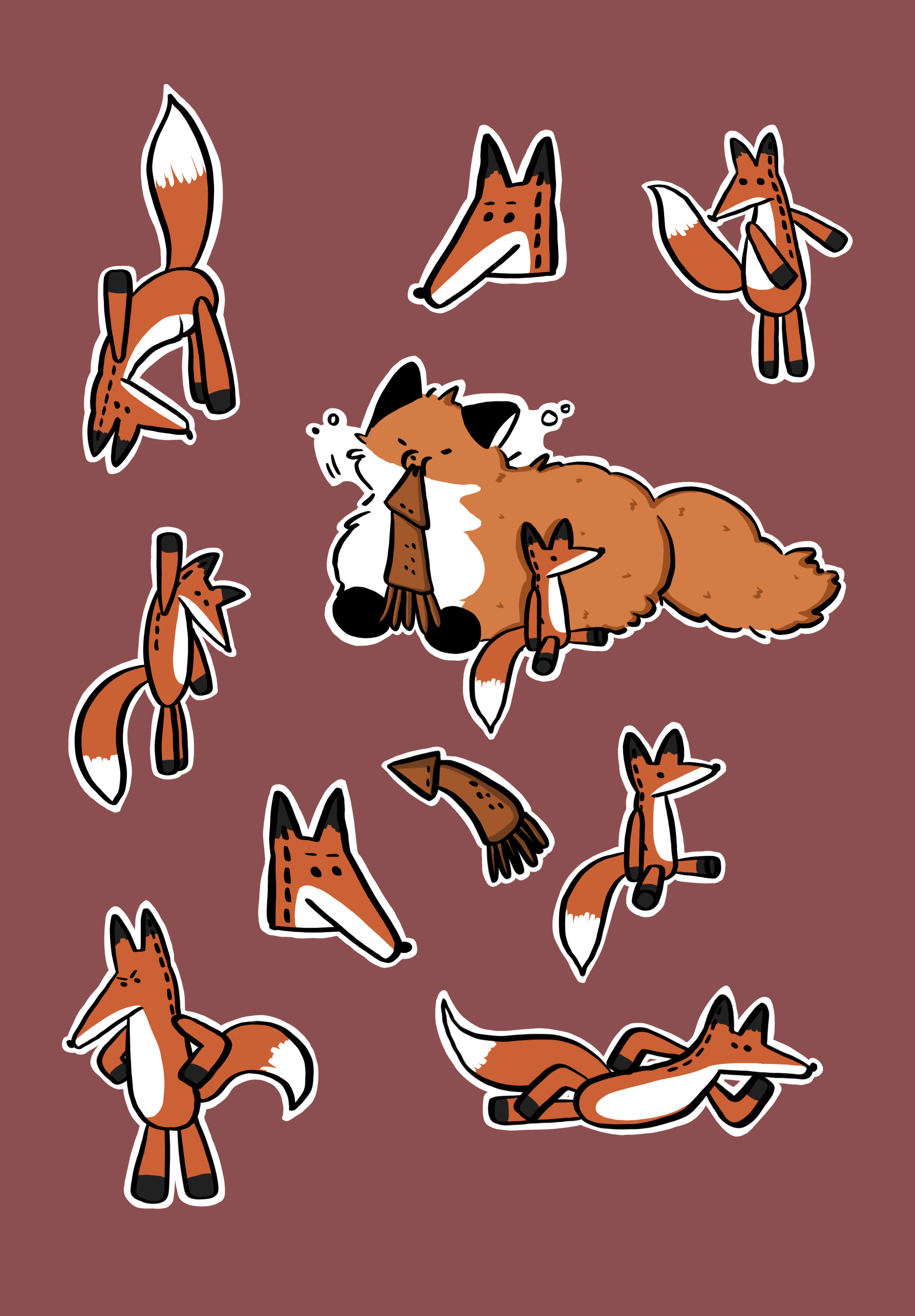 Foxies - Sticker (A6)