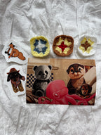 Plushies (warm) - Print of an Acrylic Painting (A5)