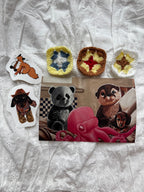 Plushies (Cold) - Print of an Acrylic Painting (A5)