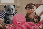 Plushies (Cold) - Print of an Acrylic Painting (A5)