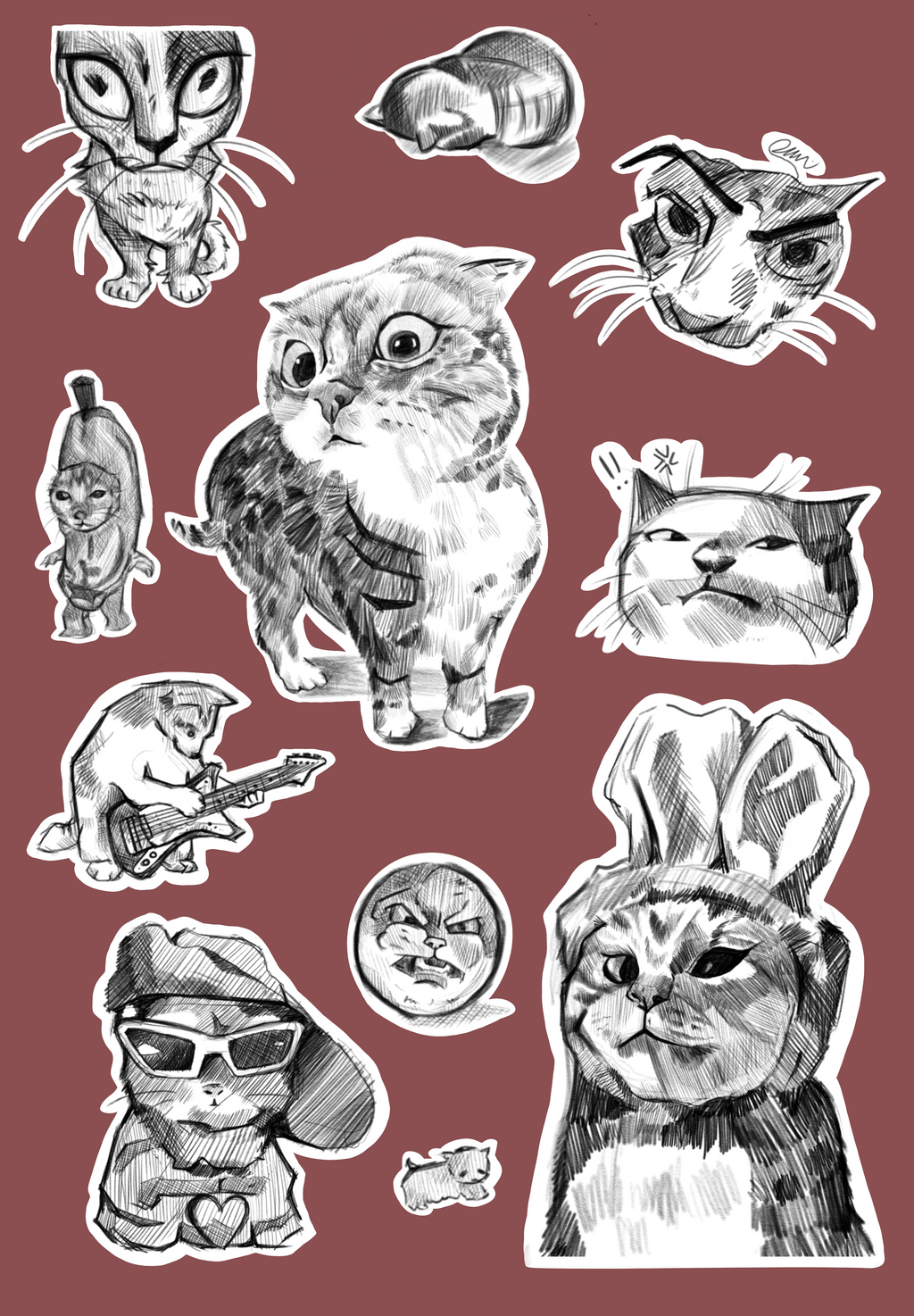 Cat Memes - Sticker (A6)