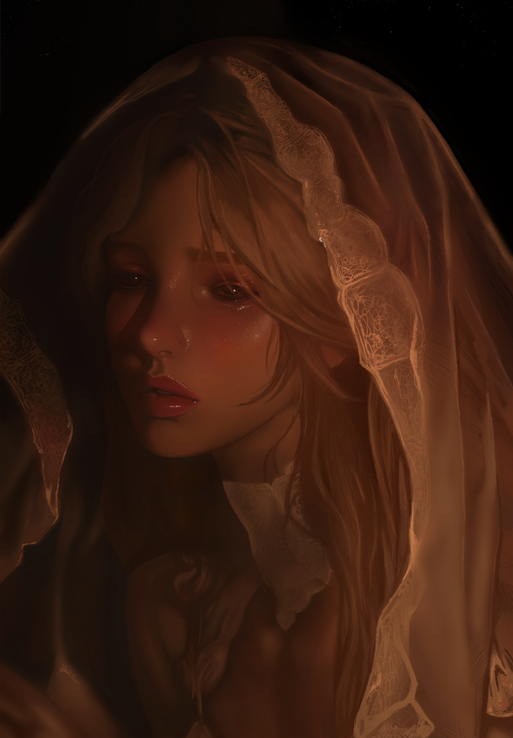 Girl in the dark - Print (A5)