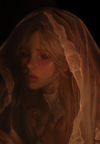 Girl in the dark - Print (A5)
