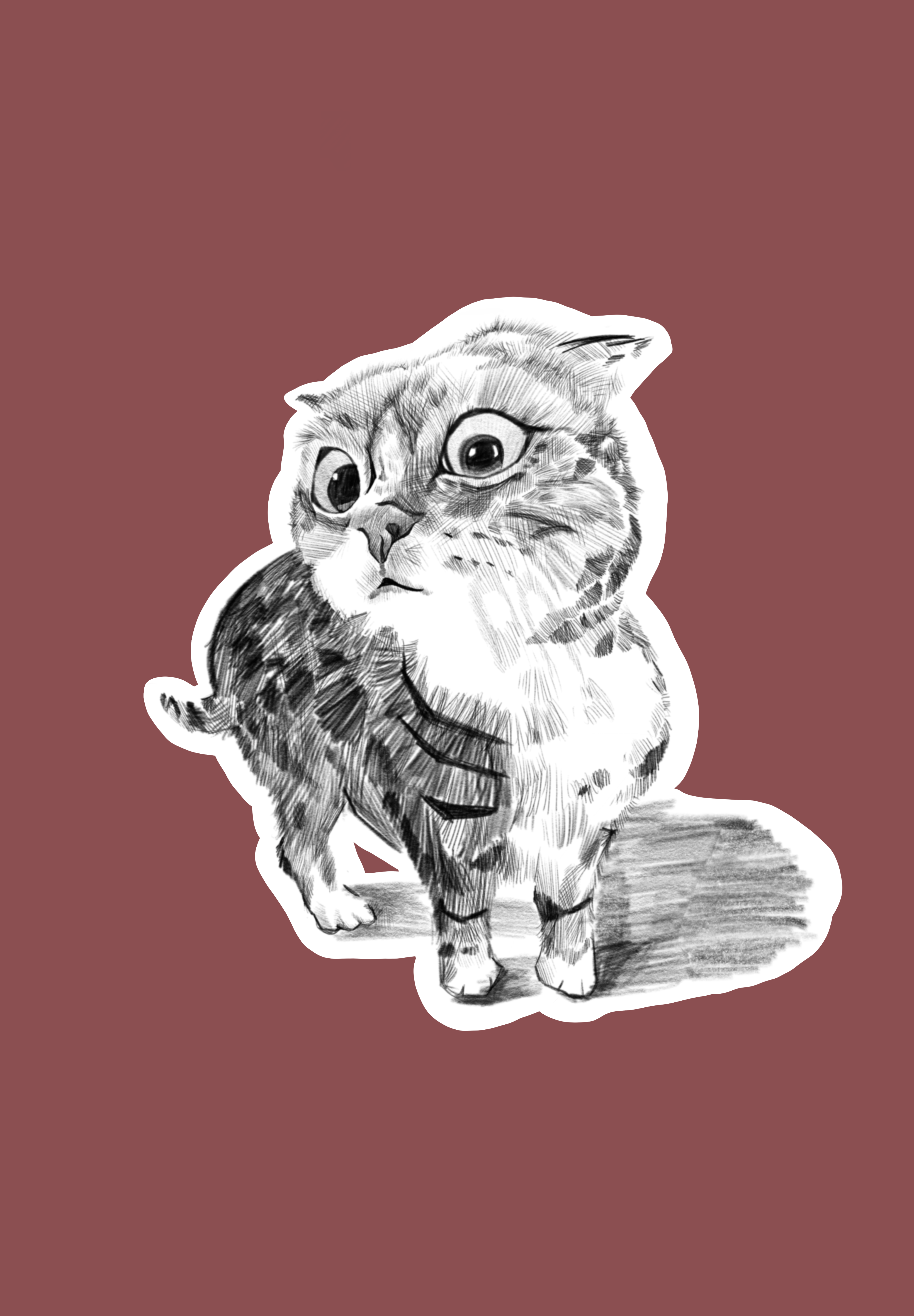 Cat meme - Sticker (7cm)